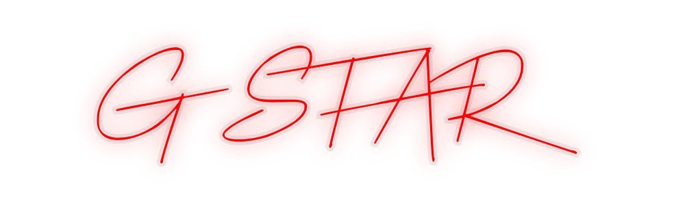 Konfiguriertes Neonschild: G*STAR - Official Neon - led neon schild schriftzug personalisiert