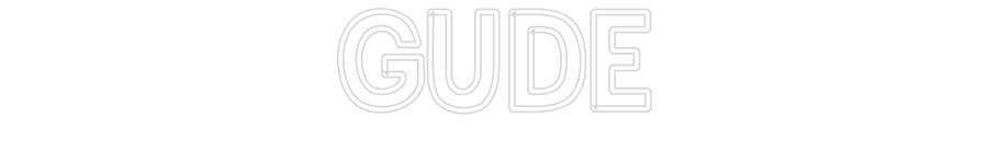 Konfiguriertes Neonschild: Gude - Official Neon - led neon schild schriftzug personalisiert