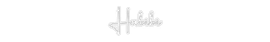 Konfiguriertes Neonschild: Habibi - Official Neon - led neon schild schriftzug personalisiert