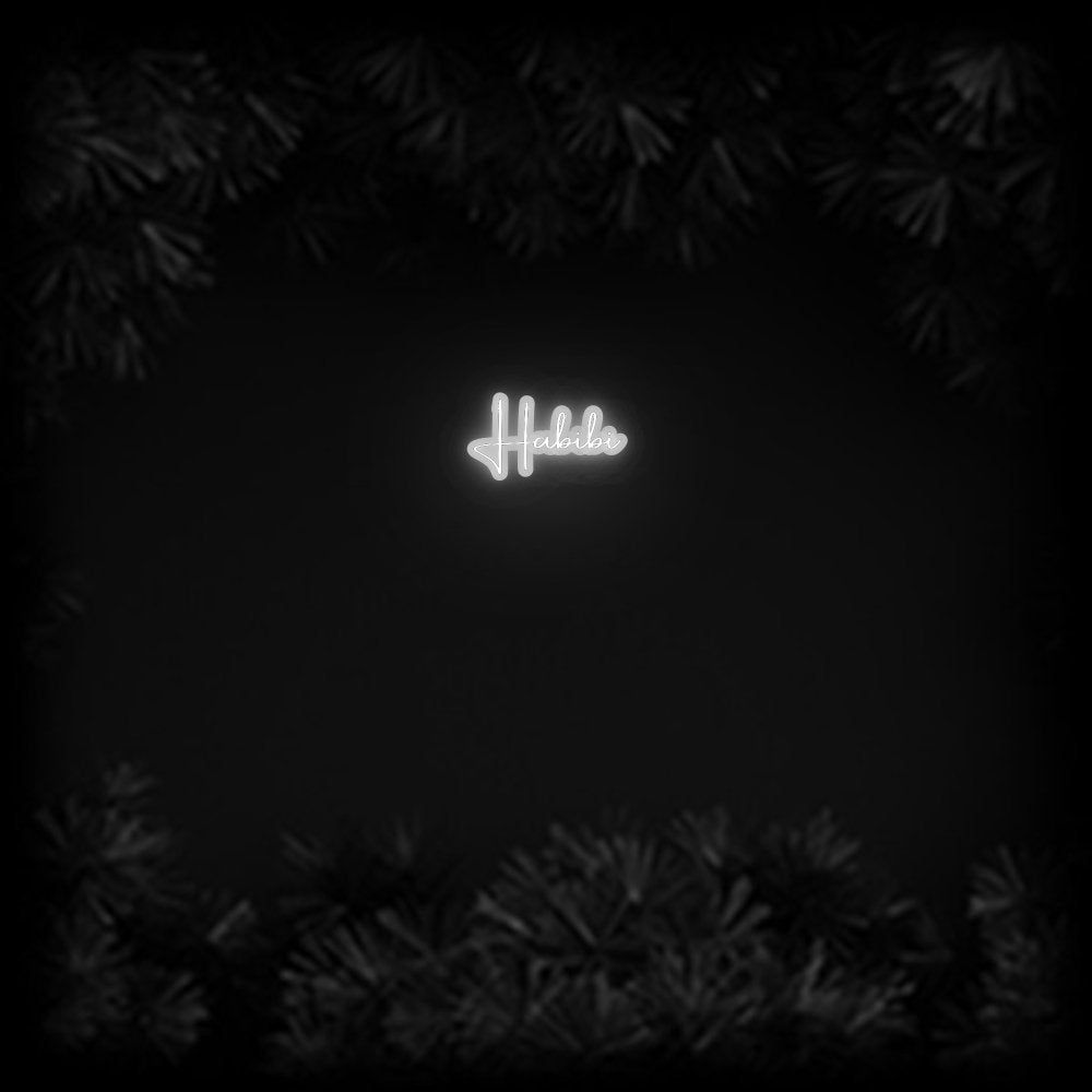 Konfiguriertes Neonschild: Habibi - Official Neon - led neon schild schriftzug personalisiert