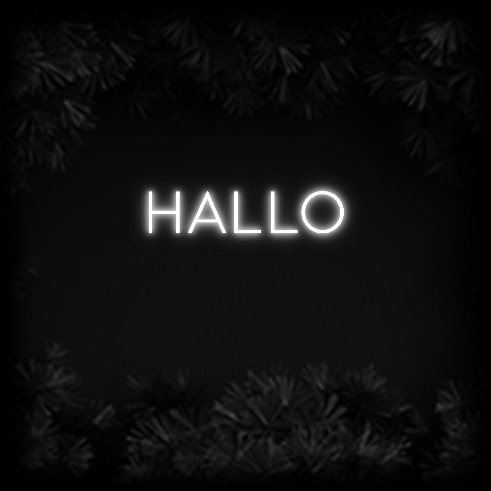 Konfiguriertes Neonschild: hallo - Official Neon - led neon schild schriftzug personalisiert