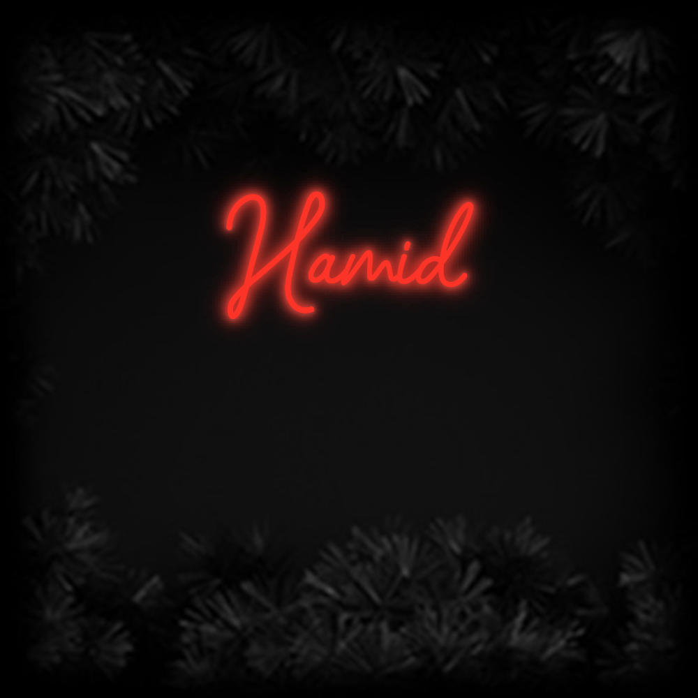 Konfiguriertes Neonschild: Hamid - Official Neon - led neon schild schriftzug personalisiert