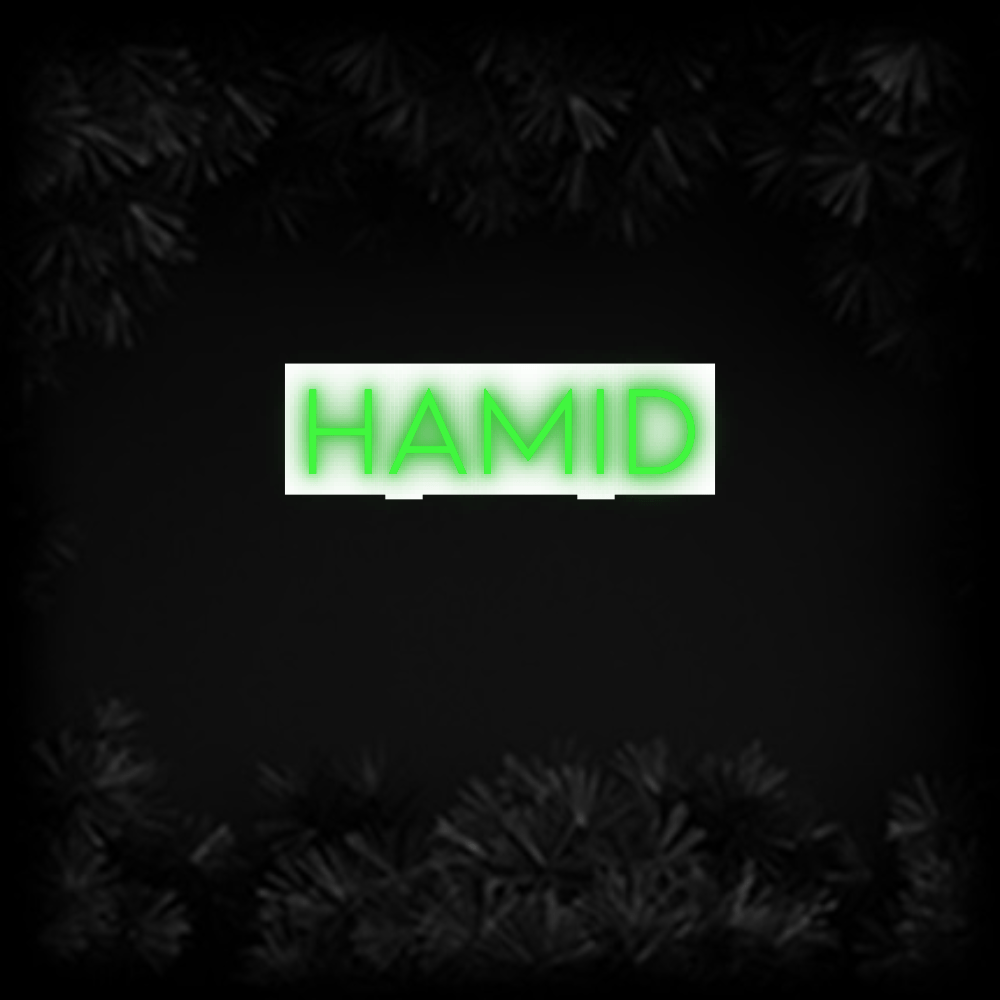 Konfiguriertes Neonschild: Hamid - Official Neon - led neon schild schriftzug personalisiert