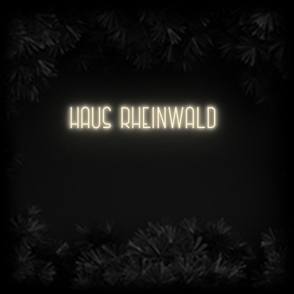 Konfiguriertes Neonschild: HAUS RHEINWALD - Official Neon - led neon schild schriftzug personalisiert
