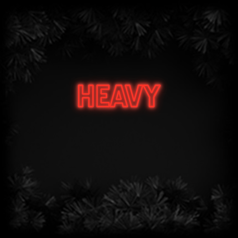 Konfiguriertes Neonschild: HEAVY - Official Neon - led neon schild schriftzug personalisiert