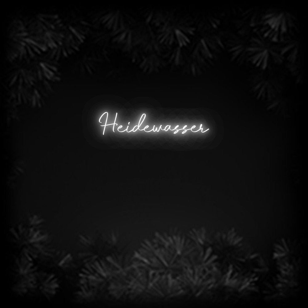 Konfiguriertes Neonschild: Heidewasser - Official Neon - led neon schild schriftzug personalisiert