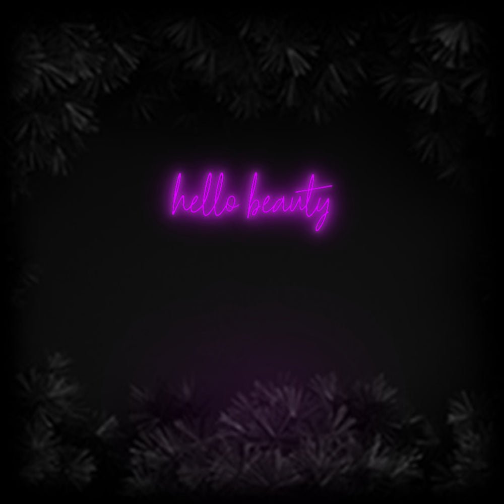 Konfiguriertes Neonschild: hello beauty - Official Neon - led neon schild schriftzug personalisiert