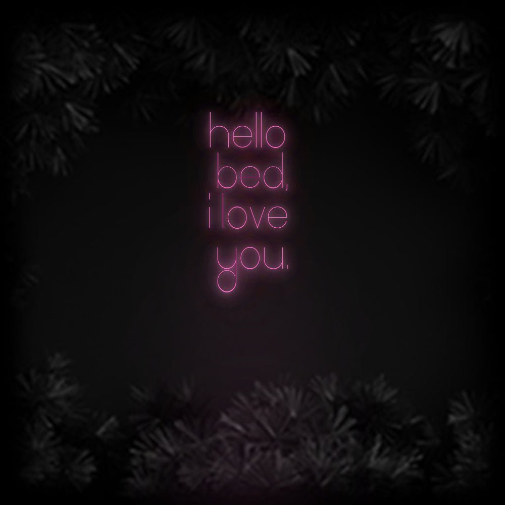 Konfiguriertes Neonschild: hello bed, ... - Official Neon - led neon schild schriftzug personalisiert