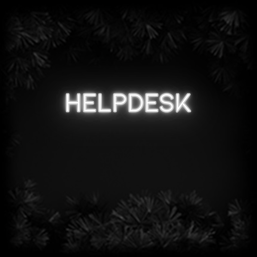 Konfiguriertes Neonschild: Helpdesk - Official Neon - led neon schild schriftzug personalisiert