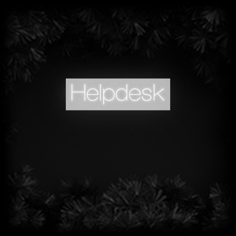Konfiguriertes Neonschild: Helpdesk - Official Neon - led neon schild schriftzug personalisiert