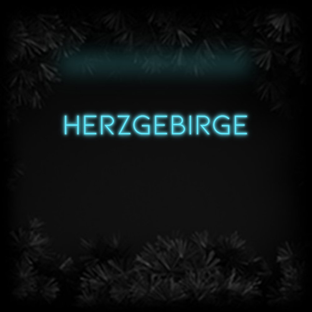 Konfiguriertes Neonschild: Herzgebirge - Official Neon - led neon schild schriftzug personalisiert