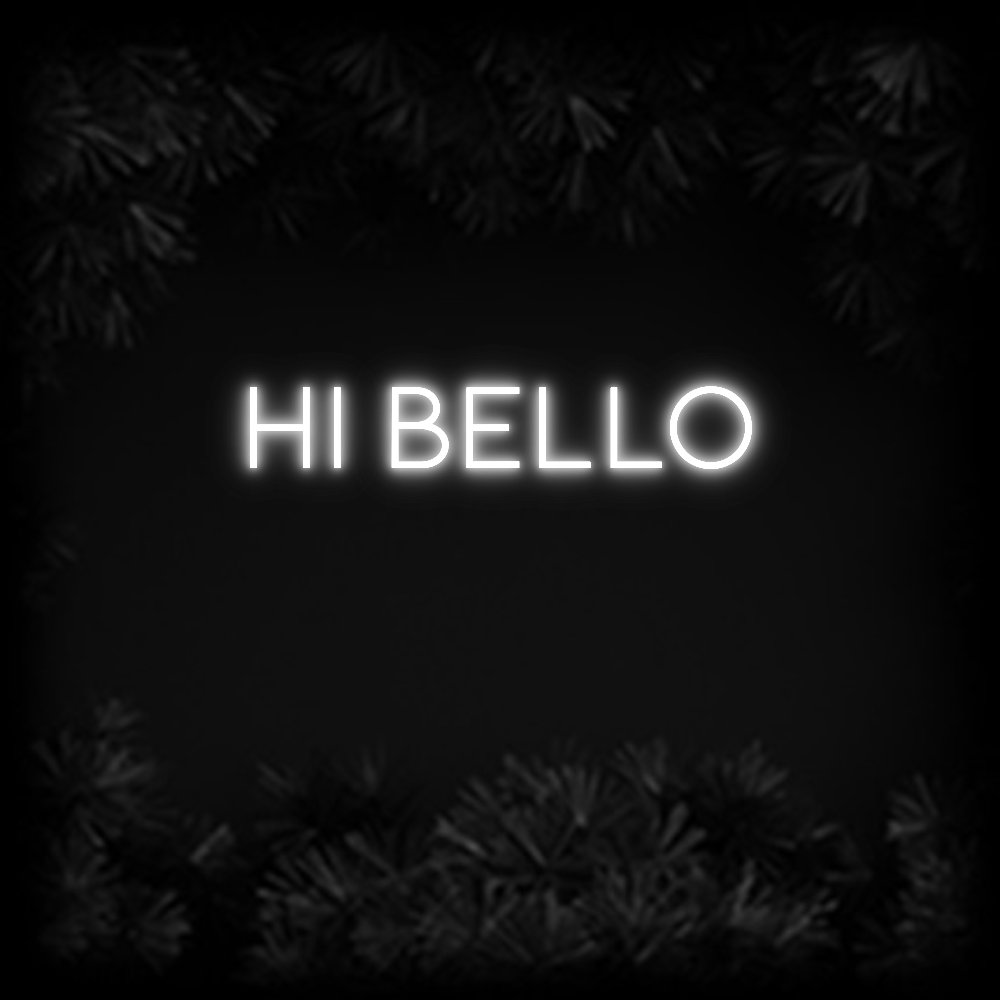 Konfiguriertes Neonschild: Hi Bello - Official Neon - led neon schild schriftzug personalisiert