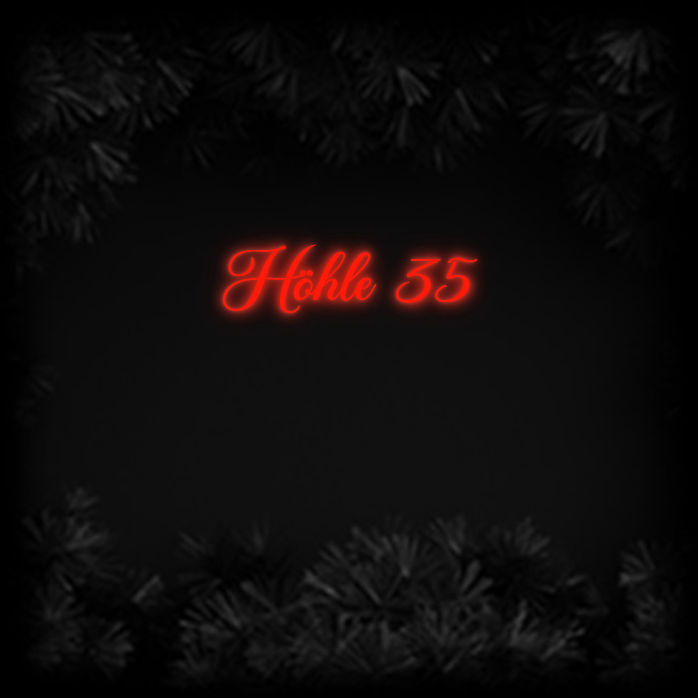 Konfiguriertes Neonschild: Höhle 35 - Official Neon - led neon schild schriftzug personalisiert