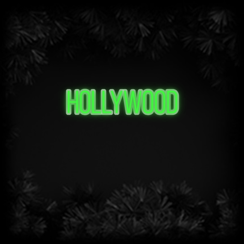 Konfiguriertes Neonschild: Hollywood - Official Neon - led neon schild schriftzug personalisiert