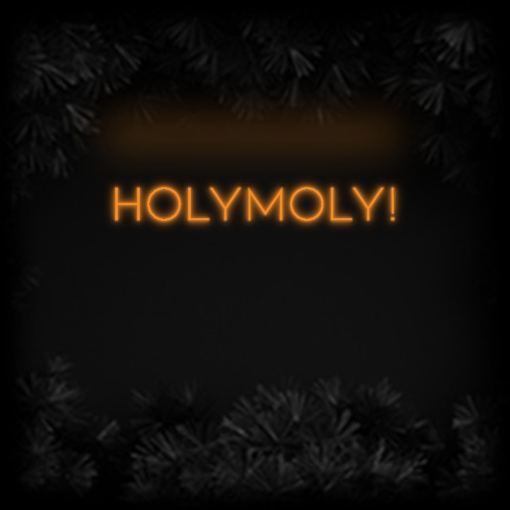 Konfiguriertes Neonschild: Holymoly! - Official Neon - led neon schild schriftzug personalisiert