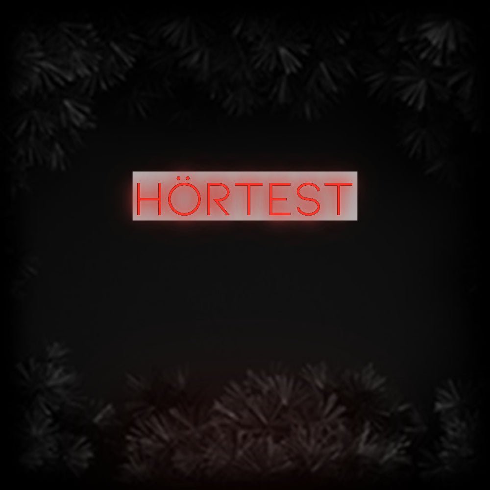 Konfiguriertes Neonschild: Hörtest - Official Neon - led neon schild schriftzug personalisiert