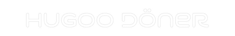 Konfiguriertes Neonschild: Hugoo Döner - Official Neon - led neon schild schriftzug personalisiert