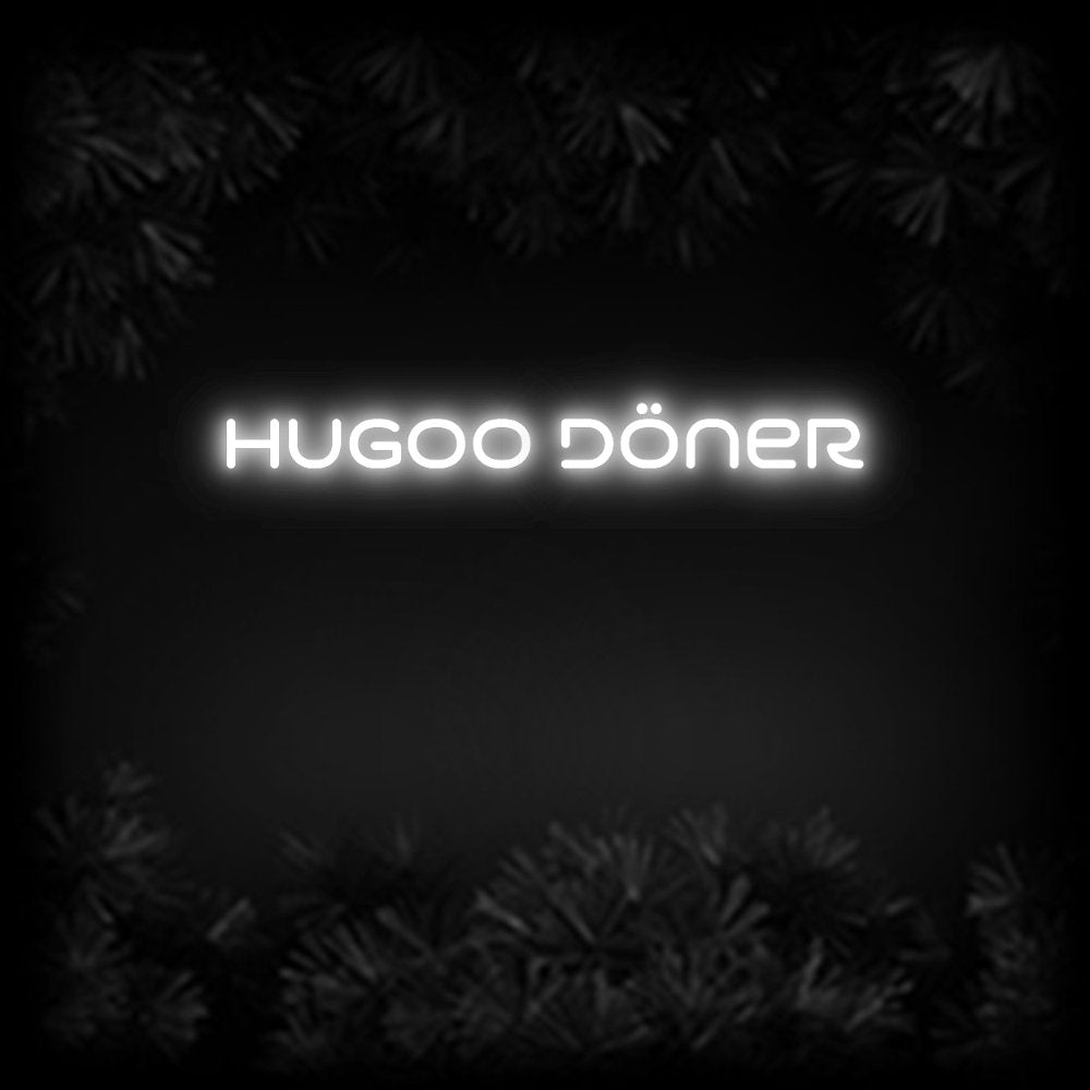 Konfiguriertes Neonschild: Hugoo Döner - Official Neon - led neon schild schriftzug personalisiert