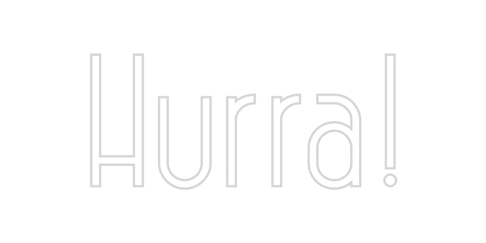 Konfiguriertes Neonschild: Hurra! - Official Neon - led neon schild schriftzug personalisiert