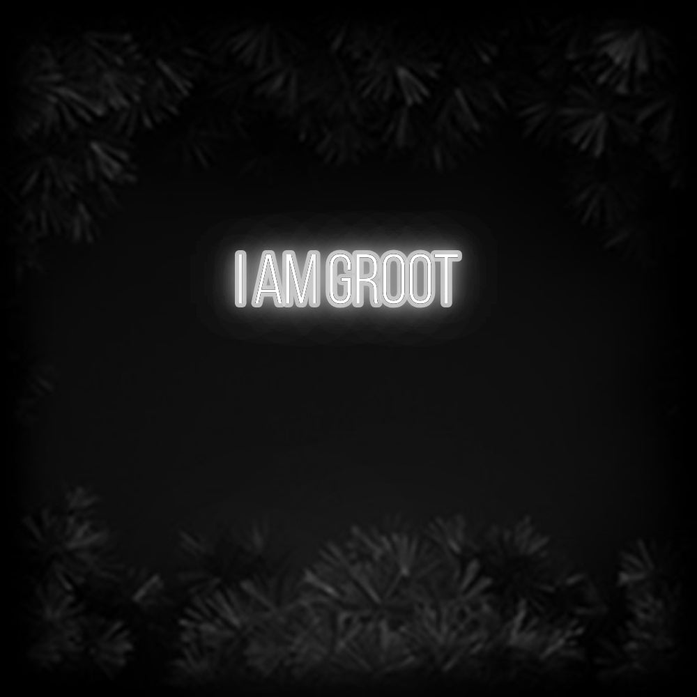 Konfiguriertes Neonschild: I AM GROOT - Official Neon - led neon schild schriftzug personalisiert