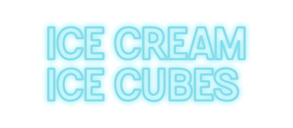 Konfiguriertes Neonschild: Ice Cream Ic... - Official Neon - led neon schild schriftzug personalisiert