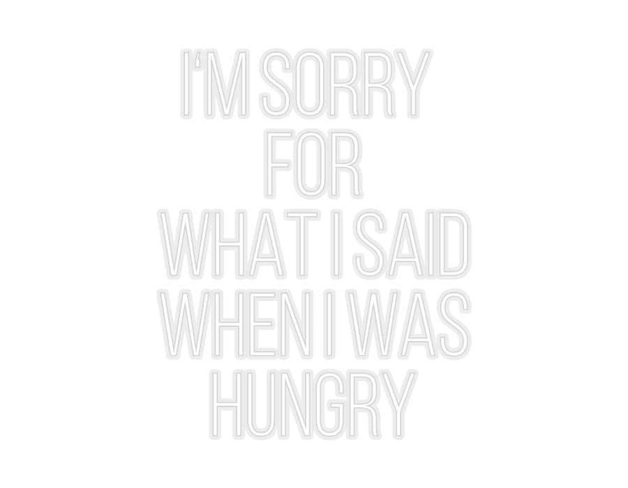 Konfiguriertes Neonschild: I‘M SORRY F... - Official Neon - led neon schild schriftzug personalisiert