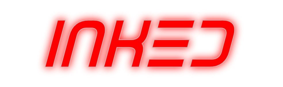 Konfiguriertes Neonschild: Inked - Official Neon - led neon schild schriftzug personalisiert