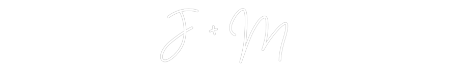 Konfiguriertes Neonschild: J + M - Official Neon - led neon schild schriftzug personalisiert