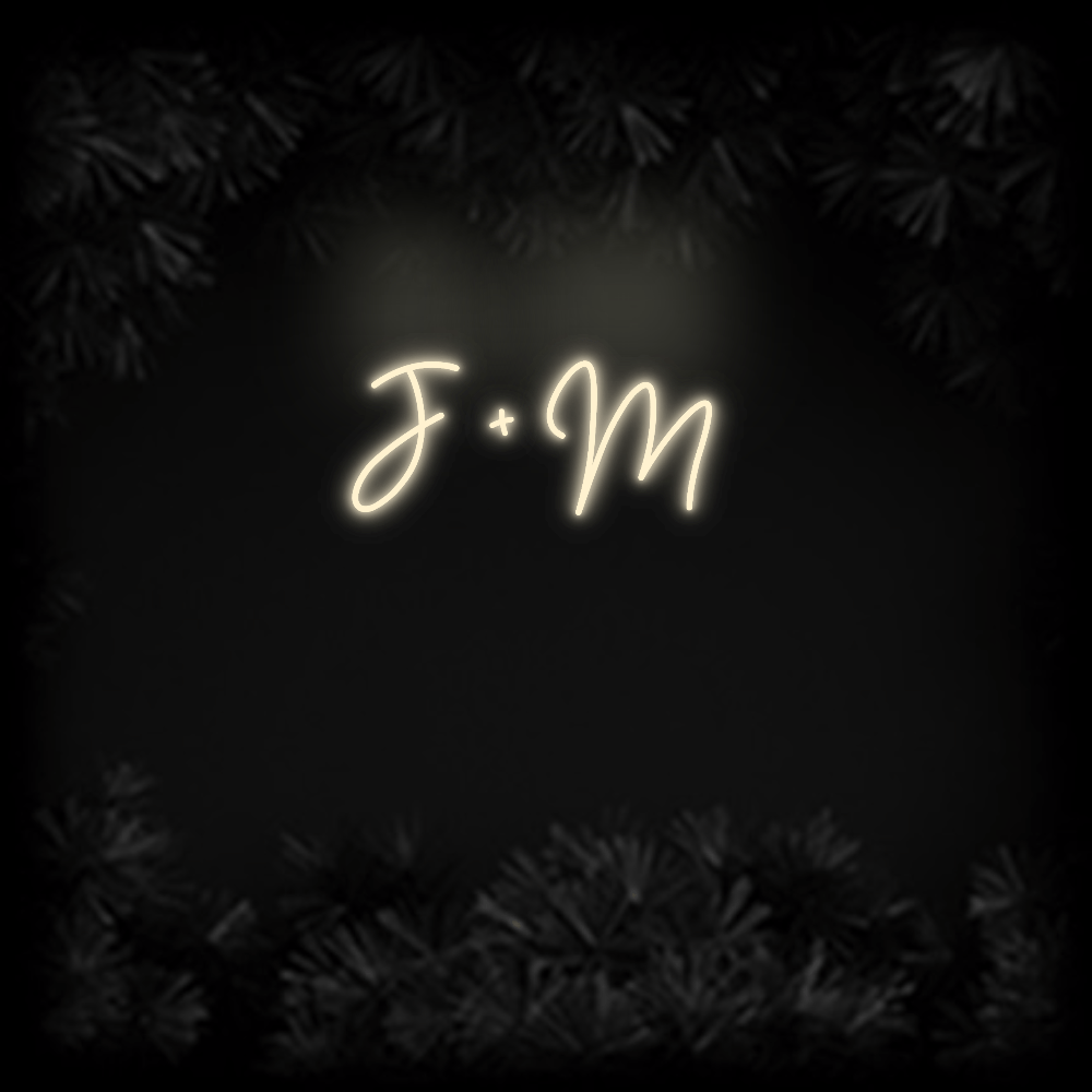 Konfiguriertes Neonschild: J + M - Official Neon - led neon schild schriftzug personalisiert
