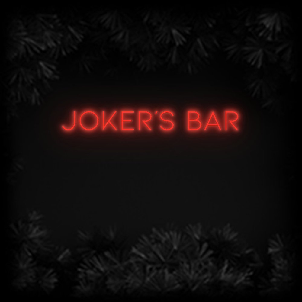 Konfiguriertes Neonschild: JOKER'S BAR - Official Neon - led neon schild schriftzug personalisiert