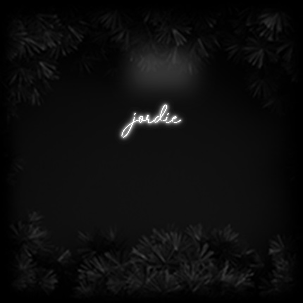 Konfiguriertes Neonschild: jordie - Official Neon - led neon schild schriftzug personalisiert