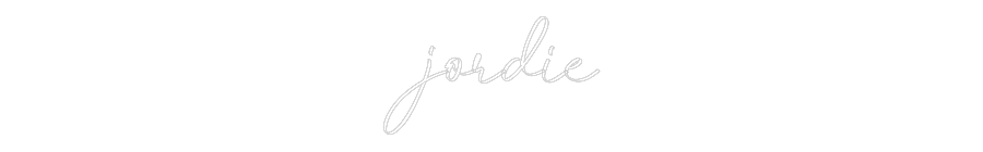 Konfiguriertes Neonschild: jordie - Official Neon - led neon schild schriftzug personalisiert