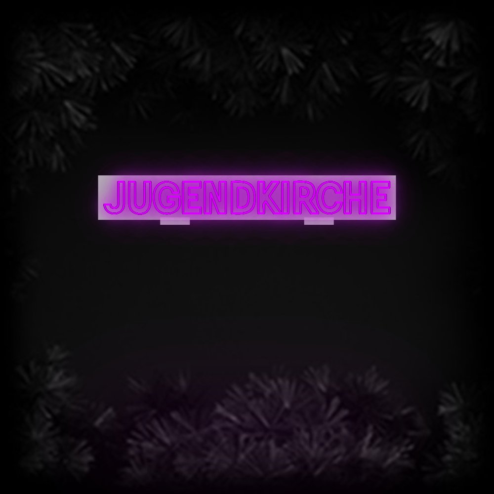 Konfiguriertes Neonschild: JUGENDKIRCHE - Official Neon - led neon schild schriftzug personalisiert