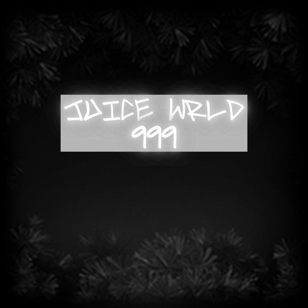 Konfiguriertes Neonschild: Juice Wrld 999 - Official Neon - led neon schild schriftzug personalisiert