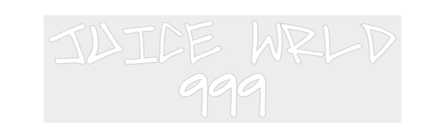 Konfiguriertes Neonschild: Juice Wrld 999 - Official Neon - led neon schild schriftzug personalisiert