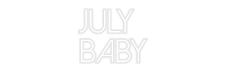 Konfiguriertes Neonschild: July Baby - Official Neon - led neon schild schriftzug personalisiert