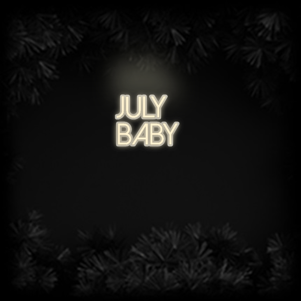 Konfiguriertes Neonschild: July Baby - Official Neon - led neon schild schriftzug personalisiert