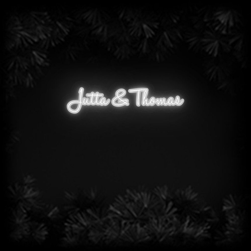 Konfiguriertes Neonschild: Jutta & Thomas - Official Neon - led neon schild schriftzug personalisiert