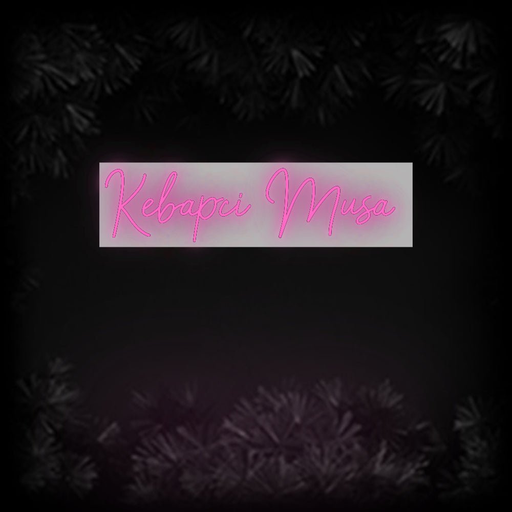 Konfiguriertes Neonschild: Kebapci Musa - Official Neon - led neon schild schriftzug personalisiert