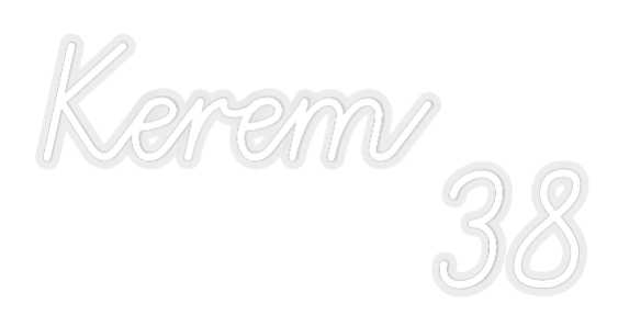 Konfiguriertes Neonschild: Kerem 38 - Official Neon - led neon schild schriftzug personalisiert