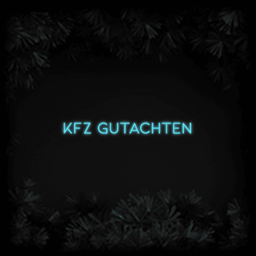 Konfiguriertes Neonschild: Kfz Gutachten - Official Neon - led neon schild schriftzug personalisiert