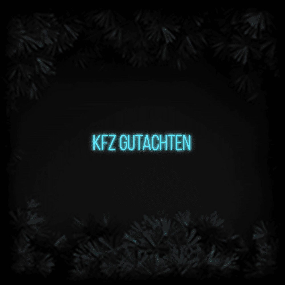 Konfiguriertes Neonschild: Kfz Gutachten - Official Neon - led neon schild schriftzug personalisiert