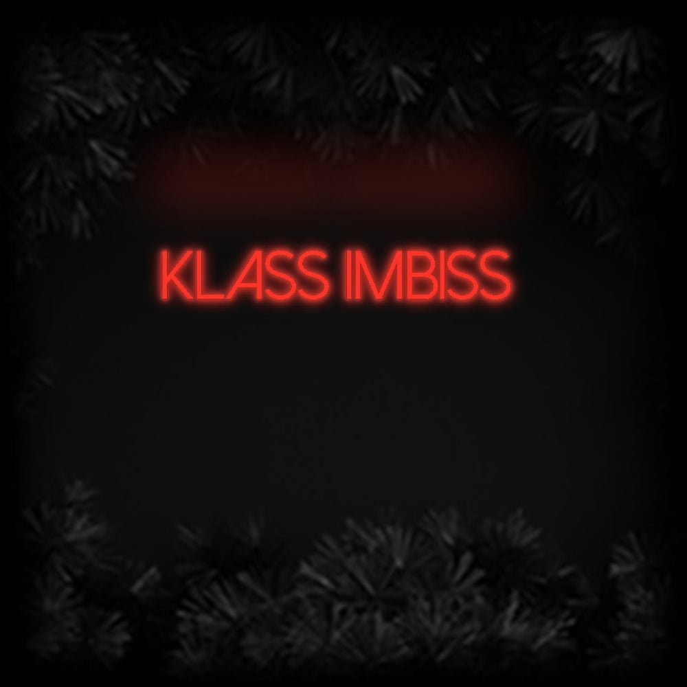 Konfiguriertes Neonschild: Klass Imbiss - Official Neon - led neon schild schriftzug personalisiert