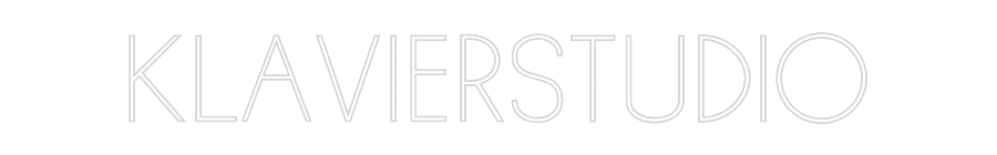Konfiguriertes Neonschild: KLAVIERSTUDIO - Official Neon - led neon schild schriftzug personalisiert