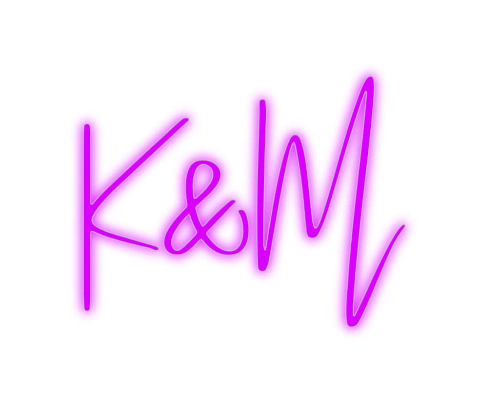 Konfiguriertes Neonschild: K&M - Official Neon - led neon schild schriftzug personalisiert