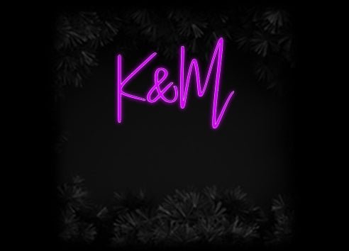 Konfiguriertes Neonschild: K&M - Official Neon - led neon schild schriftzug personalisiert