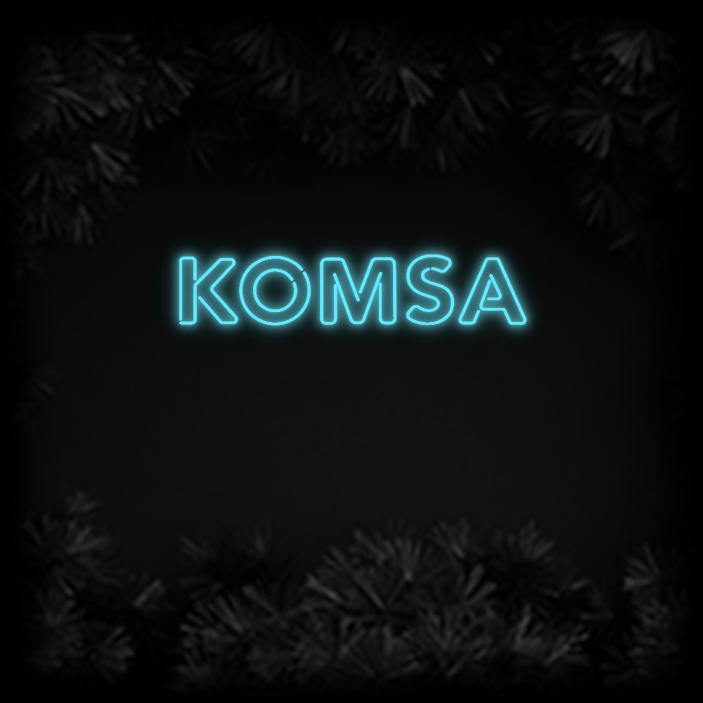 Konfiguriertes Neonschild: KOMSA - Official Neon - led neon schild schriftzug personalisiert