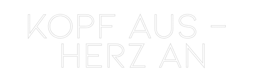 Konfiguriertes Neonschild: Kopf aus - ... - Official Neon - led neon schild schriftzug personalisiert