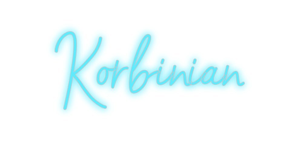Konfiguriertes Neonschild: Korbinian - Official Neon - led neon schild schriftzug personalisiert
