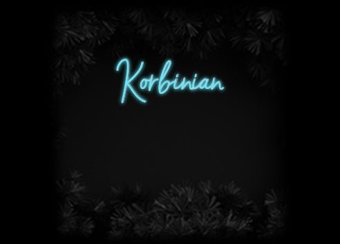 Konfiguriertes Neonschild: Korbinian - Official Neon - led neon schild schriftzug personalisiert